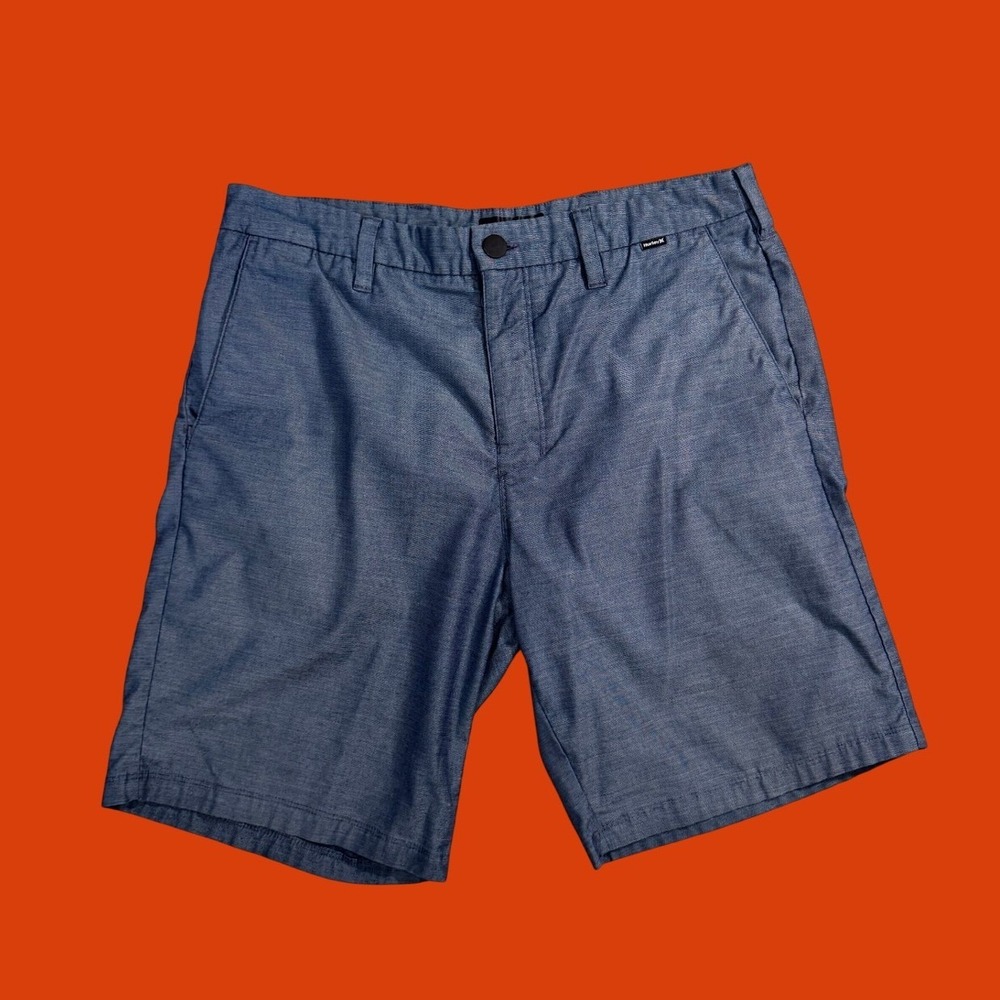 Hurley Dri-FIT Walkshorts Mens 32 Blue Excellent Chino Casual Surf Shorts